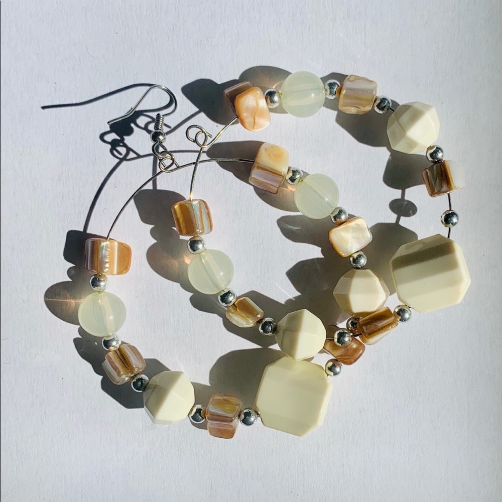 Beaded Hoop Earrings